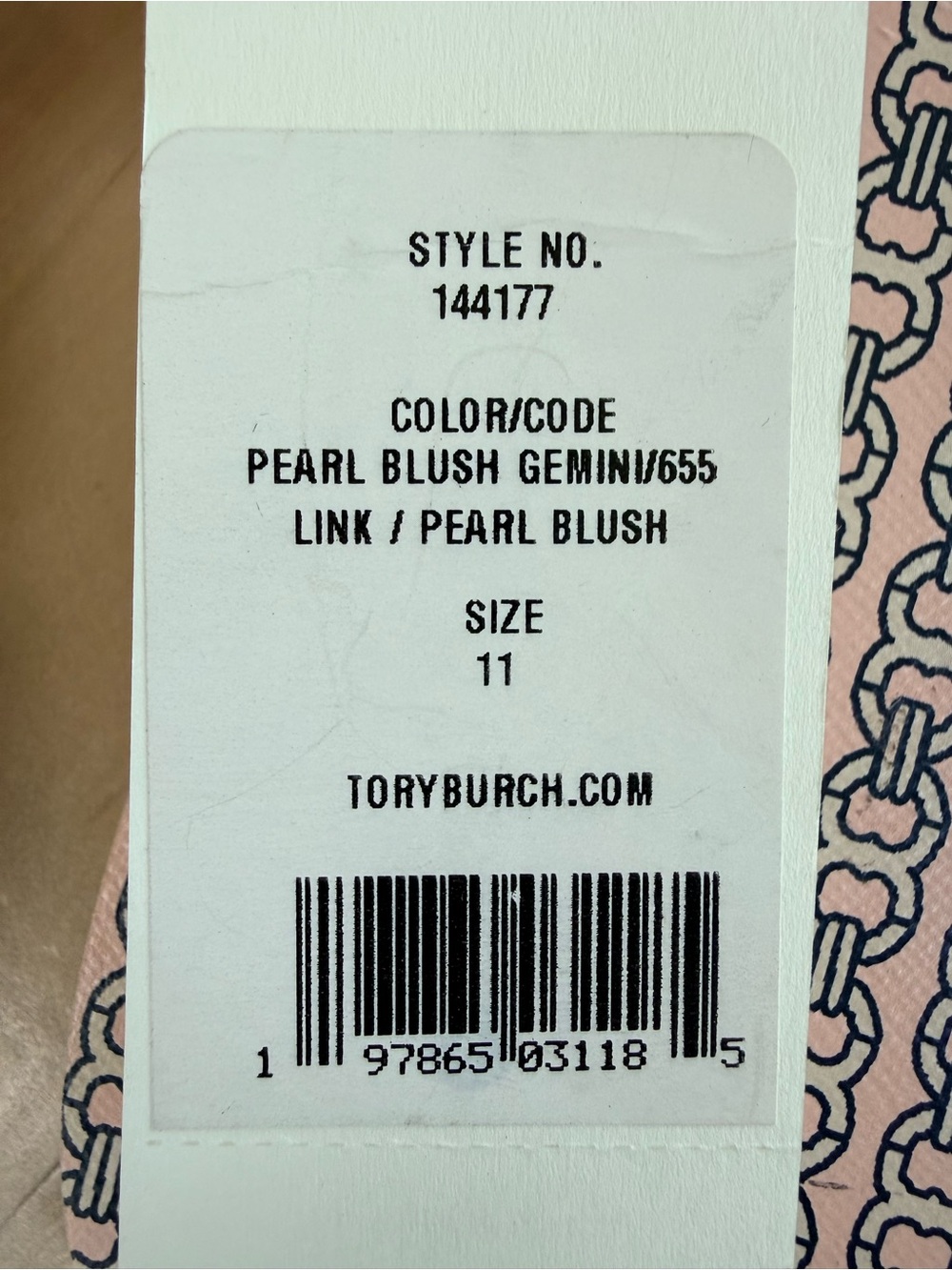 Tory Burch Gemini Link Flip Flops Pearl Blush Pink 11 NWT - Picture 5 of 7